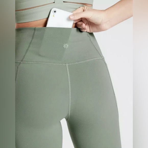 Athleta Stash Pocket Colorblock 7/8 // Lead Green - Picture 2 of 5